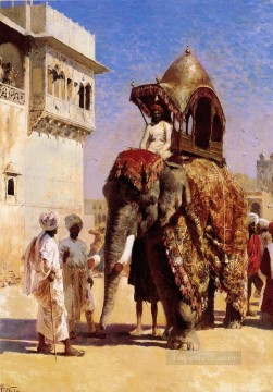 Moguls Elefante Persa Indio Egipcio Edwin Lord Weeks Pinturas al óleo